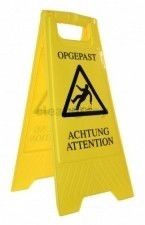 Waarschuwingsbord 3 talig