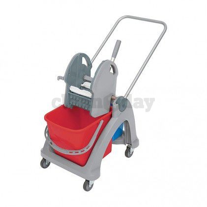 Mopwagen kunststof 25 ltr. Rood
