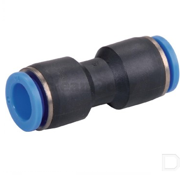 Insteekkoppeling recht 8 mm kunststof