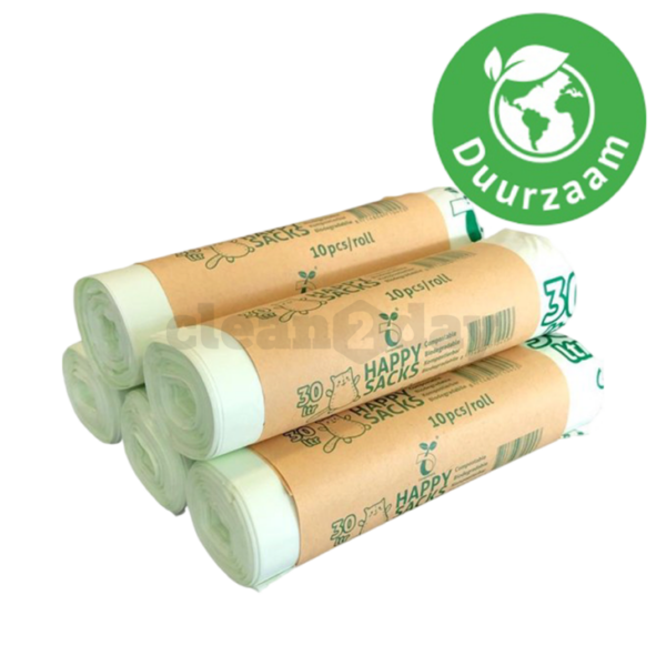 Bio afvalzak 50 x 57 Wit / Groen 400 st.