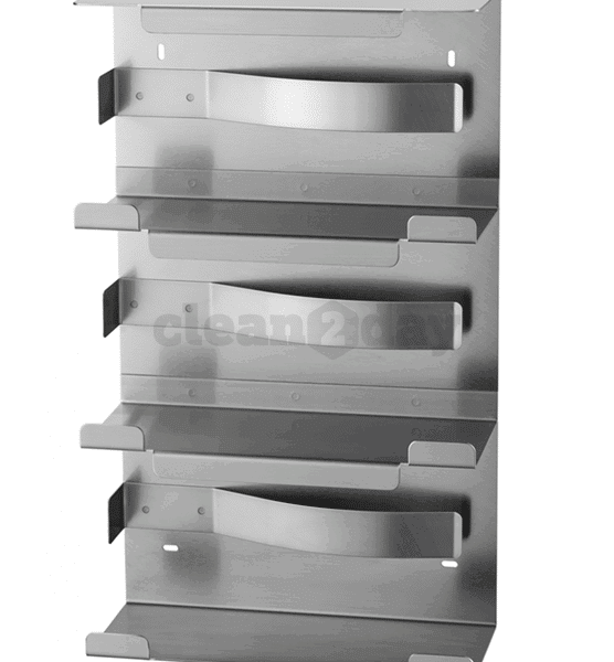 Houder voor 3 doosjes handschoenen RVS