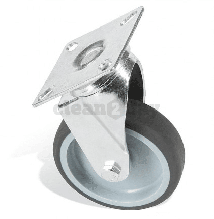 Splast zwenkwiel 100mm met plaat