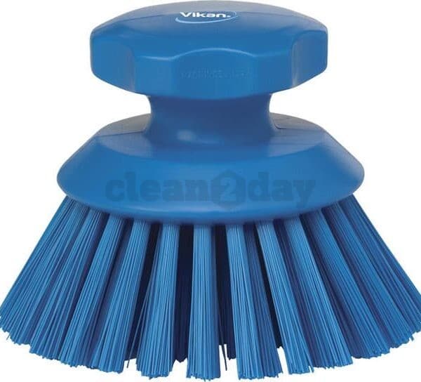 Vikan ronde werkborstel hard blauw